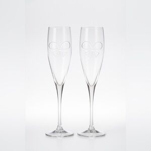 New Bohemia Crystal Champagne Wedding Flutes Sklarny Czech Republic Glasses
